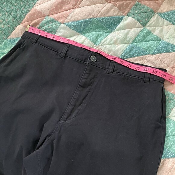 Old Navy Pants Womens 16 High Rise Wide Leg Black Chinos Cropped - Picture 6 of 10